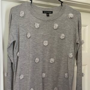 XS Grey Banana Republic Pom Pom sweater